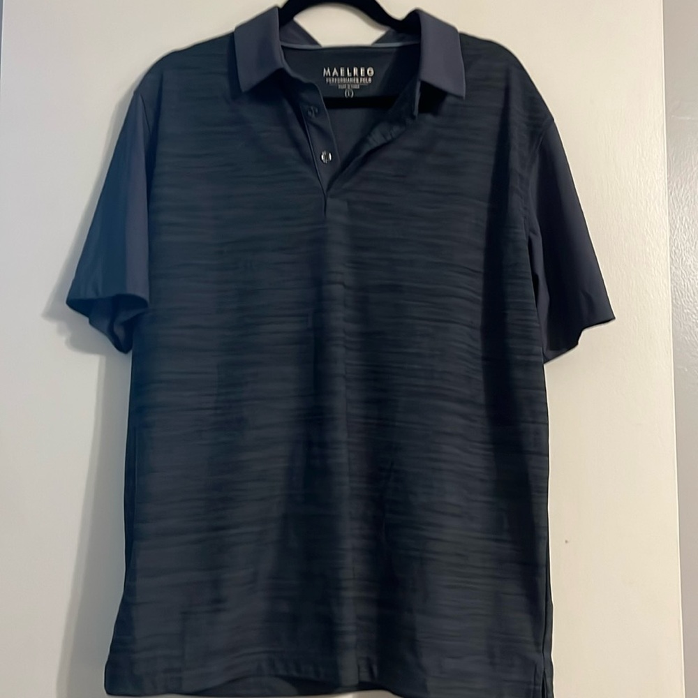 NWT Maelreg Mens Blue Sz 3XL Cotton Tech Polo Shirts Short Sleeve